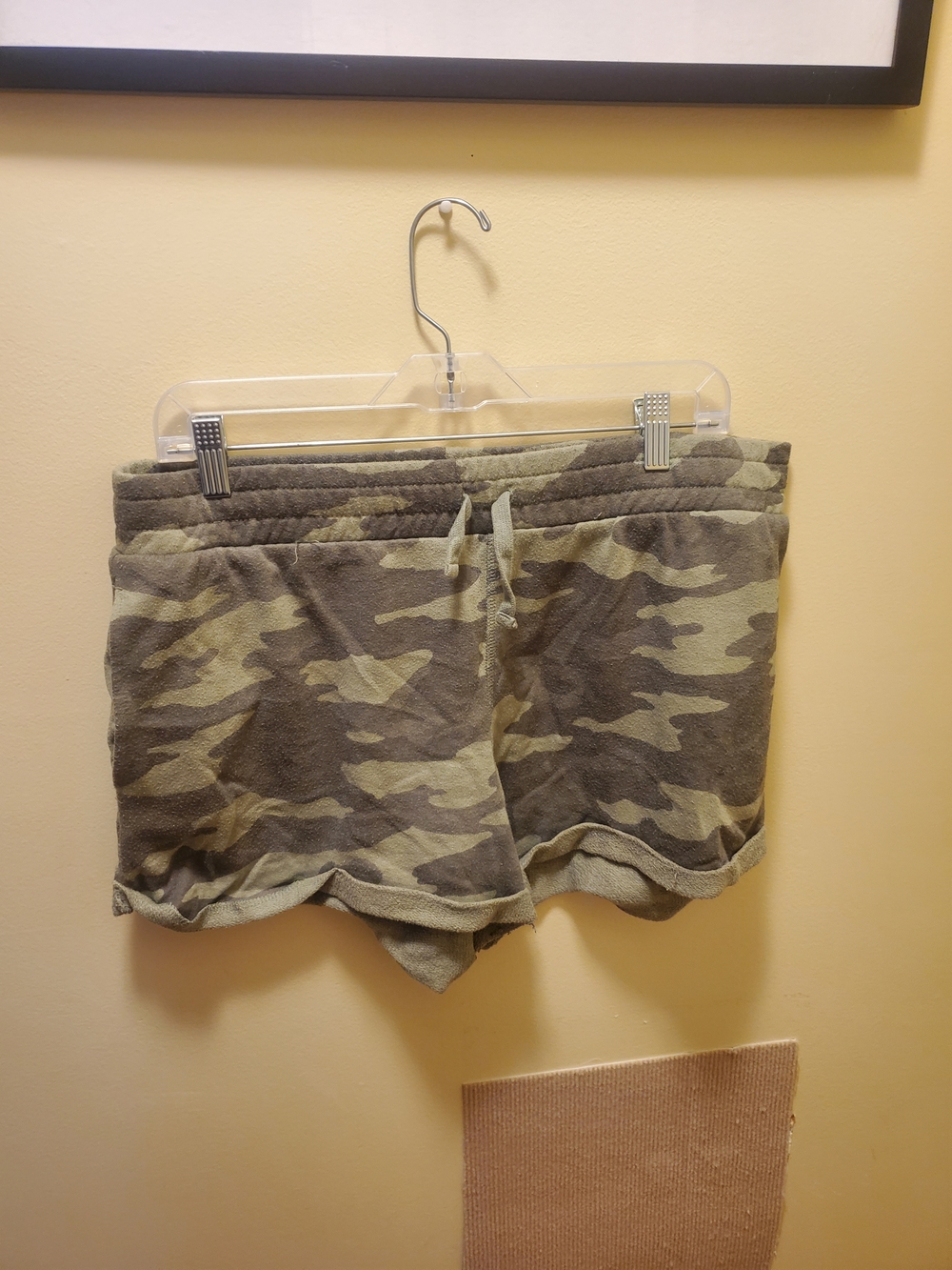 Camo Terry Knit Lounge Shorts - Olive Camo